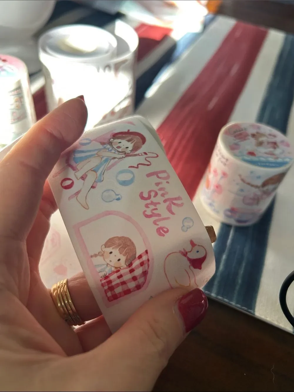 Zzoton Molinta Cute Pink Girl & Bunny Decorative washi Tape NeW